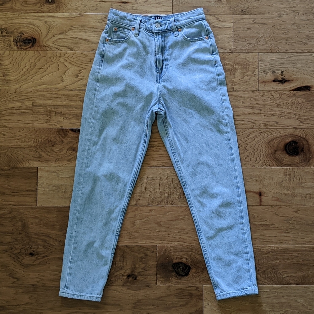 Gap High Rise Mom Jeans Blue 25 24 0 00